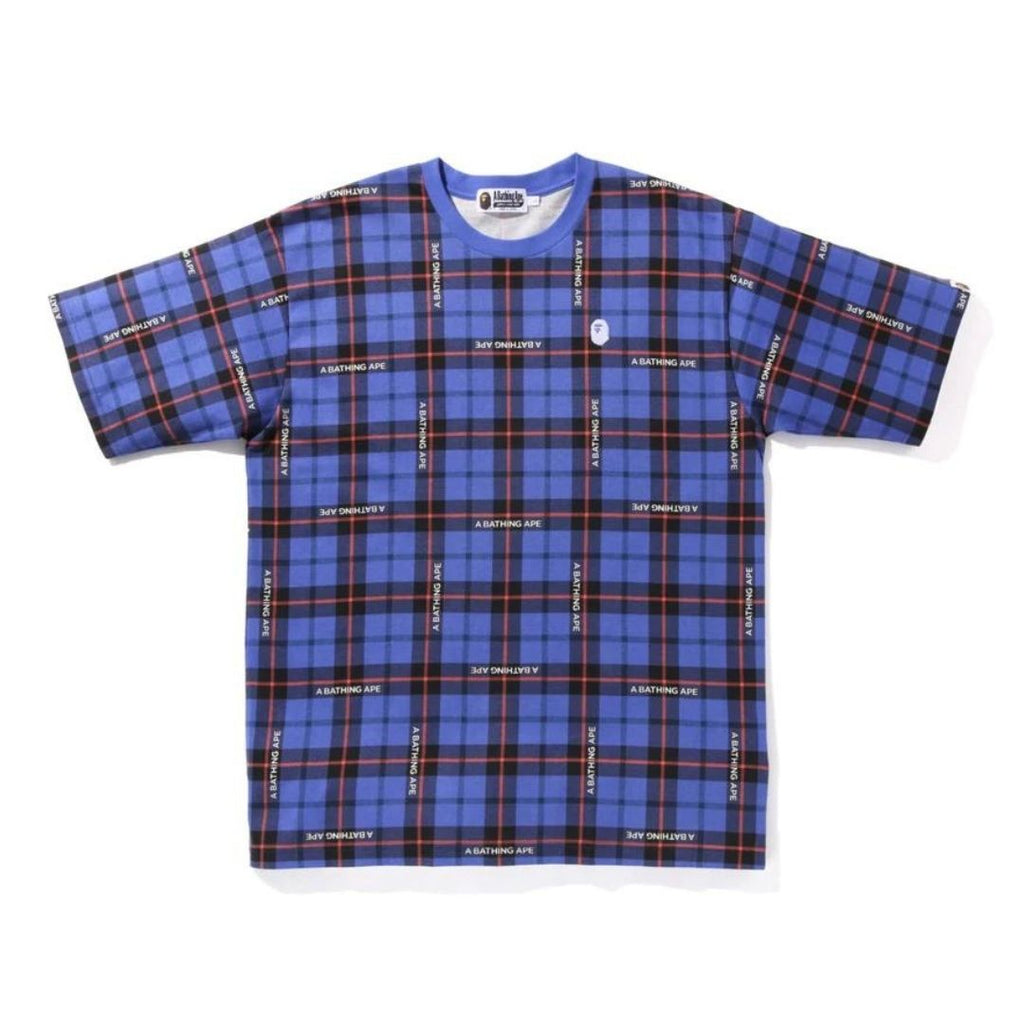 Bape Blue Plaid T-Shirt